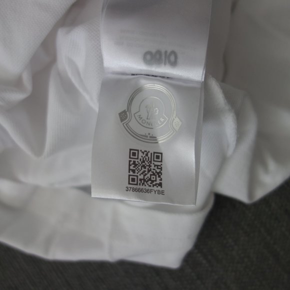 Moncler White 100% Cotton Polo Size L - Picture 12 of 13